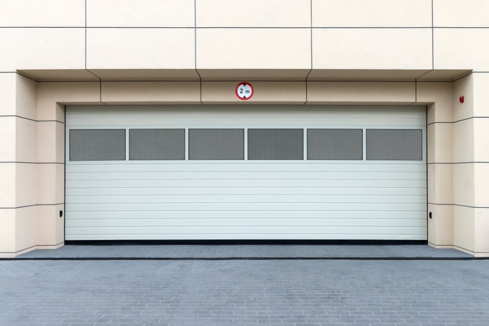 Strata building garage with sectional door, Newcastle NSW