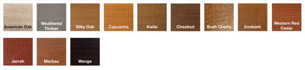 DecoWood timber look colour range for sectional garage doors