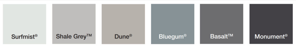 Matt Range colour options for sectional garage doors